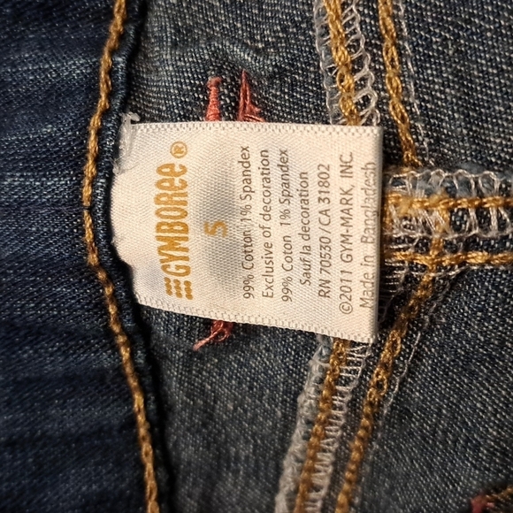 Gymboree girls size 5 jean cropped style folded cuffs VGUC Outlet - Picture 3 of 4